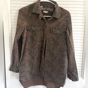 Madewell Camo Long Sleeve Button Down